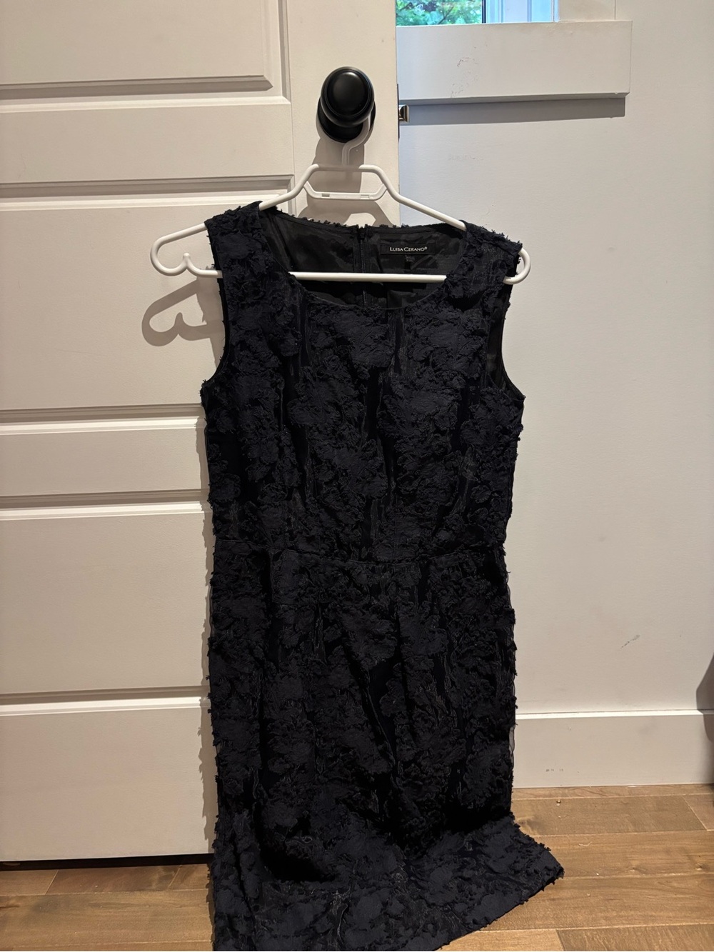 Ellen Tracy Dark bleu Textured Sheath Dress